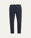 Incotex Blue Cotton Slim Fit Trousers In Blu Scuro