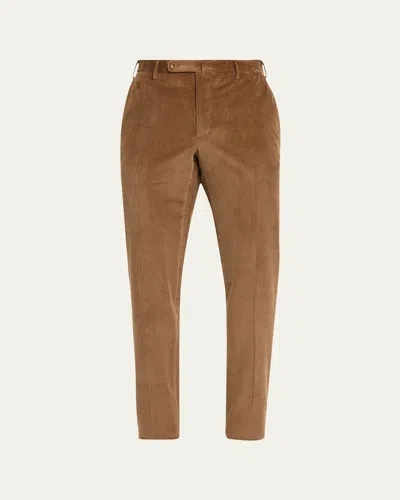 Incotex Men's Cashco Corduroy Trousers In Noce Chiaro