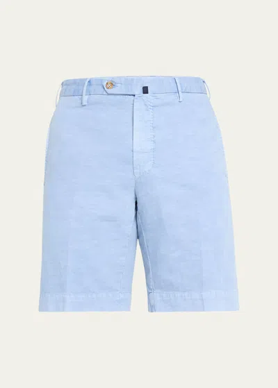 Incotex Men's Chinolino Shorts In Azzurro