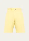 Incotex Men's Chinolino Shorts In Giallo