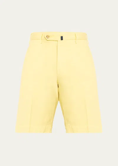 Incotex Men's Chinolino Shorts In Giallo