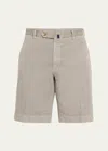 Incotex Men's Chinolino Shorts In Grigio Medio