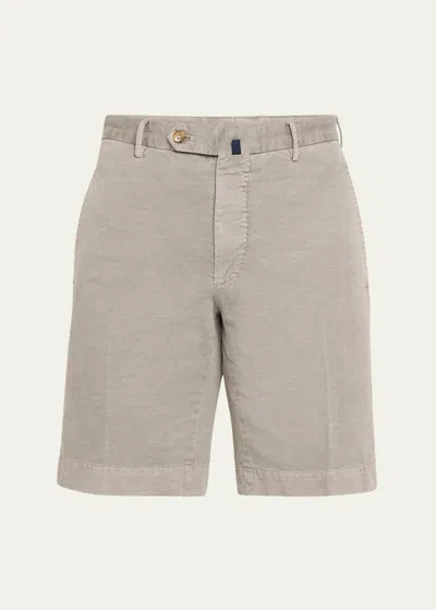 Incotex Men's Chinolino Shorts In Grigio Medio