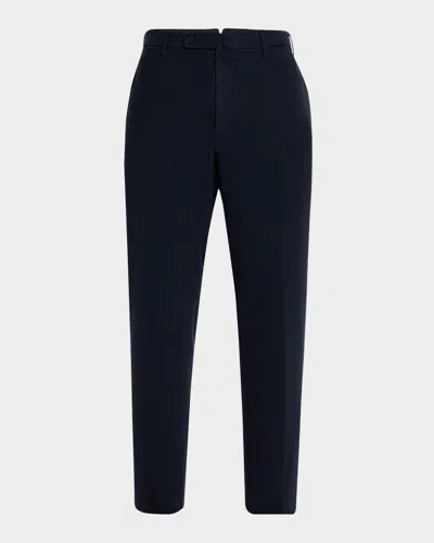 Incotex Men's Cotton Doeskin Pants In Black