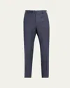 Incotex Men's Flat-front Luxe Twill Trousers In Dark Blue820