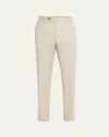 Incotex Men's Flat-front Luxe Twill Trousers In Light Beige400