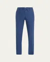 Incotex Men's High Cotton Doeskin Pants In Bluette