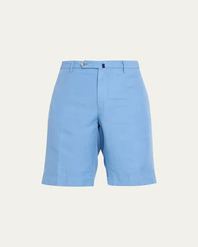 Incotex Men's Omaha Chinolino Shorts In Medium Blue