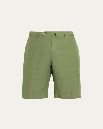 Incotex Men's Omaha Chinolino Shorts In Green