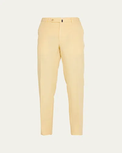 Incotex Men's Slim-fit Chinolino Trousers In Giallo Chiaro