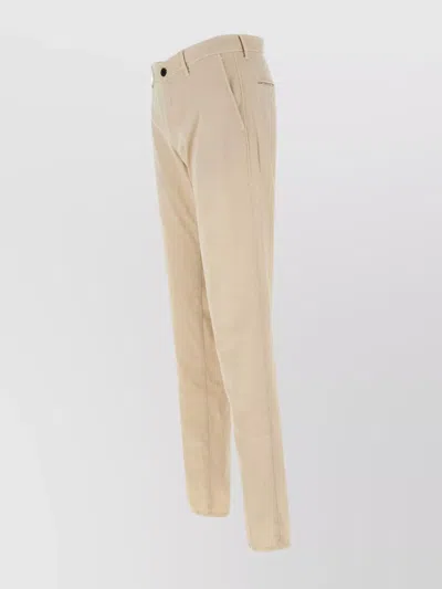 Incotex Men's Slim Fit Cotton Trousers In Brown