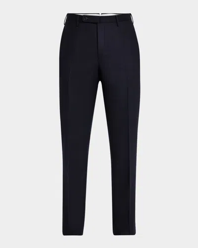 Incotex Men's Super 100s Smart Flannel Pants In Dark Blue