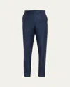 Incotex Men's Super 160s Wool Dress Pants In Blu Medio