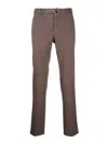 Incotex Tailored Brown Trousers With Comfortable Cotton-elastane Blend In Brown