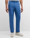 Incotex Men's High Cotton Doeskin Pants In 835bluette