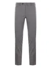 Incotex Micro-check Wool Trousers In Gray