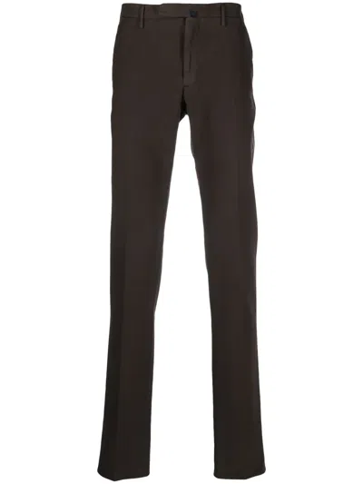 Incotex Mid-rise Straight-leg Chinos In Brown