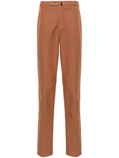 Incotex Mid-rise Straight-leg Chinos In Brown