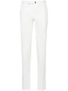 Incotex Mid-rise Tapered Chinos In White