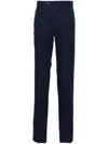 Incotex Mid-rise Tapered Trousers In Blue