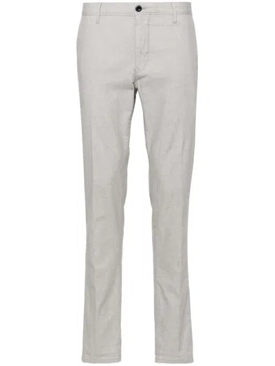 Incotex Mid-rise Tapered Trousers In Grey