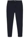 INCOTEX MIDNIGHT BLUE COTTON BLEND TROUSERS