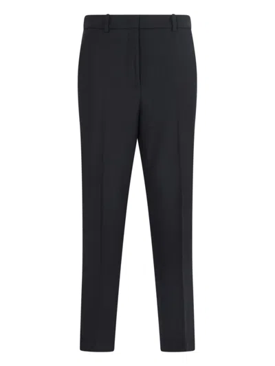 Incotex Mid-rise Straight-leg Chino Pants With Elasticated Waist Detail In Blue
