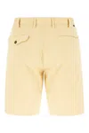 Incotex Mustard Stretch Cotton Bermuda Shorts In Giallo