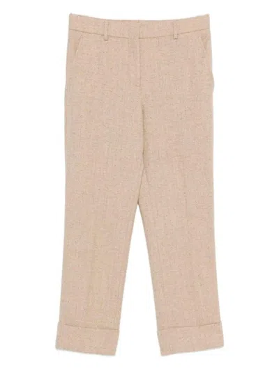 Incotex Natural Wool Trouser In Neutral