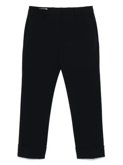 Incotex Navet Cotton Blend Trousers In Black