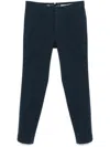 Incotex Dark Blue Cotton Blend Chino Trousers In Blue