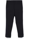 Incotex Tapered Wool Blend Trousers In Navy Blue