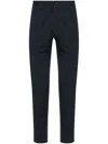 Incotex Navy Blue Stretch-cotton Chinos In Multicolor