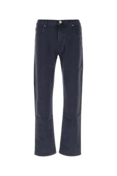 INCOTEX NAVY BLUE STRETCH DENIM JEANS