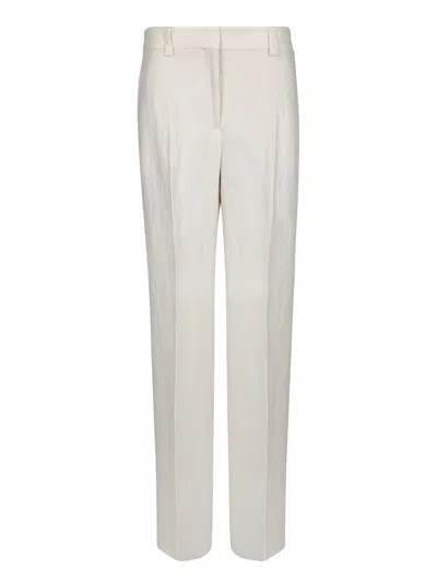 INCOTEX NEERA IVORY LINEN TROUSERS