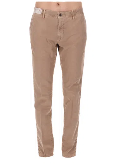 Incotex Neutrals Tapered Cotton-blend Chinos In Brown