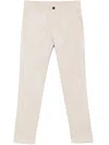 Incotex Tapered Trousers With Belt Loops And Double Welt Pockets In Neutral