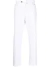 Incotex Off-centre Button-fastening Trousers In White