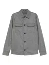 Incotex Mélange-effect Shirt In Gray
