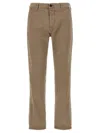 Incotex Trousers Cotton Back Pocket In Gray