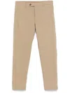 Incotex Slim Fit Trousers With Classic Design And High-quality Fabric In Brown