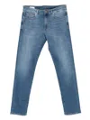 Incotex Straight-leg Blue Jeans With Five-pocket Design In Blue