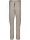 Incotex Tailored Trousers With Back Pockets And Belt Loops In Brown