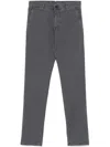 Incotex Tapered Trousers With Belt Loops And Double Welt Pockets In Gray