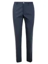 Incotex High Waist Straight Leg Trousers In Dark Blue