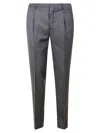 Incotex Pleated Trousers In Dark Gray