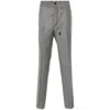Incotex Drawstring Wool Trousers In Gray