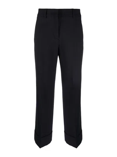 Incotex Pressed-crease Cotton-blend Tailored Trousers In Black