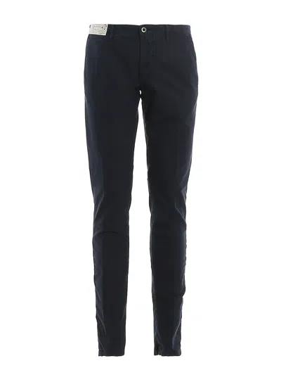 Incotex Jacquard Pants In Azul Oscuro