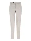 Incotex High-waisted Beige Chino Pants With Straight Leg Design In White